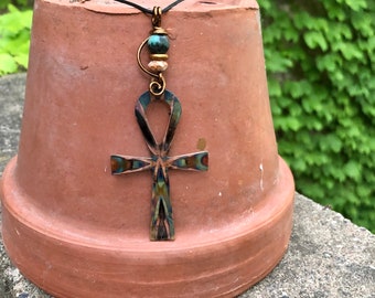 copper ankh necklace