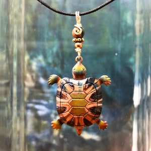 Turtle Necklace - Copper Turtle Pendant Necklace - Turtle Jewelry - Turtles Necklace - Layering Necklace - Nature Lover Jewelry