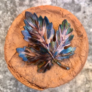 Maple Leaf Pin - Copper Leaf Pin - Leaf Jewelry - Maple Leaves - Statement Pin - Nature Lover Gifts - 7th Anniversary Gift - Mother’s Day