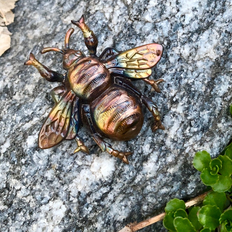 Bee Pin Copper Bee Jewelry Honeybee Pin Bee Pins Bees Etsy