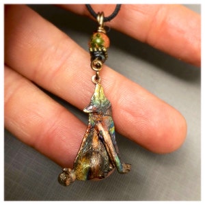 Wolf Necklace - Copper Wolf Pendant - Wolves Jewelry - Wolf Totem Necklace - Howling Wolf Necklace - Wolf Jewelry