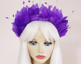 Feather Crown 'Bianca' designed by Divalicious | Purple