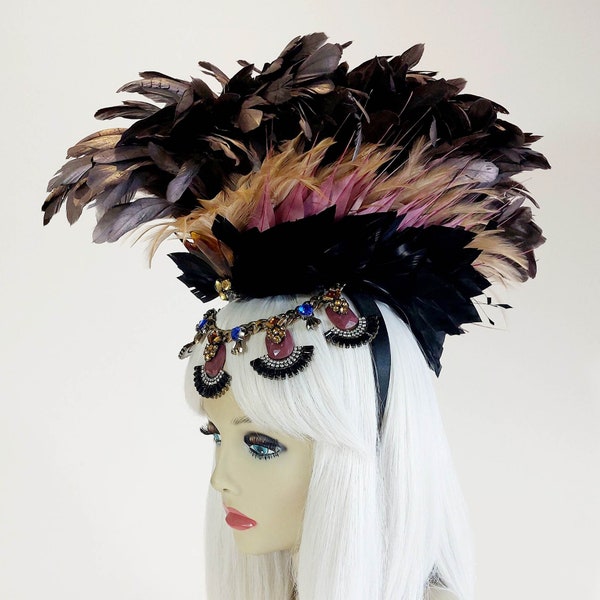 feather mohawk headpiece