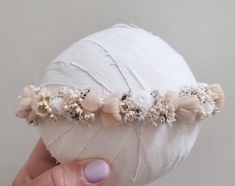 Elsa Vintage Blumen Neugeborenen Stirnband, Boho Stirnband, rustikales Stirnband, Neugeborenen Outfit, Neugeborene Phptografie Requisiten