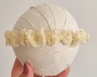 Accesorios de fotografía con diadema con lazos amarillos para recién nacidos, cinta para el pelo con lazo de limón para recién nacidos, diadema para niña de las flores, diadema delicada, accesorio para fotos de recién nacidos de primavera.