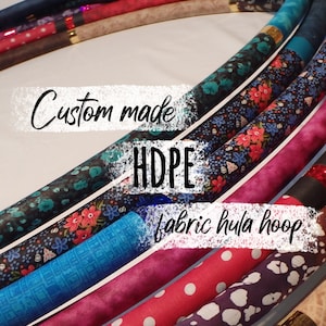 CUSTOM hoop: HDPE fabric hula hoop for adults, dance hula hoop, collapsible travel hoop, fabric dance hoop. Handmade by order.