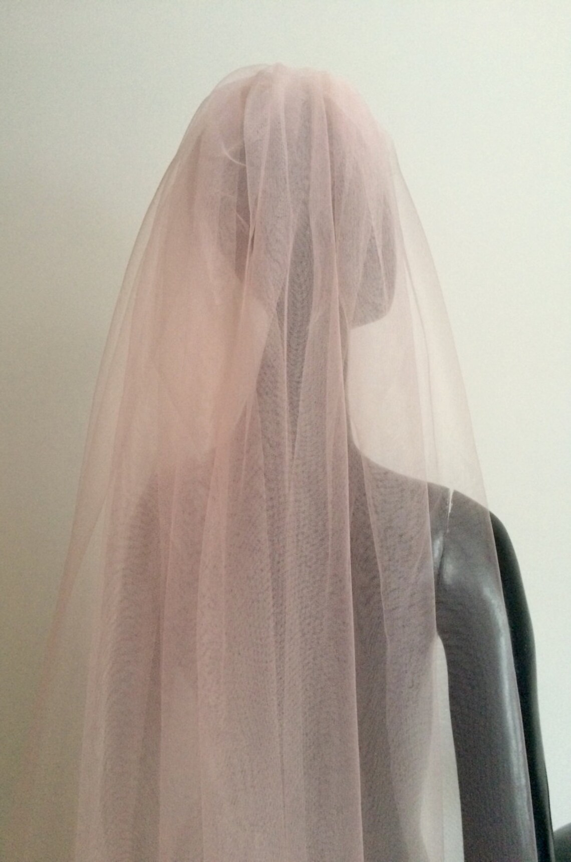 Soft tulle veil Blush pink wedding veil pale pink veil Etsy