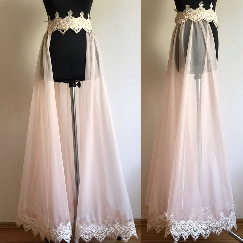 lace detachable train