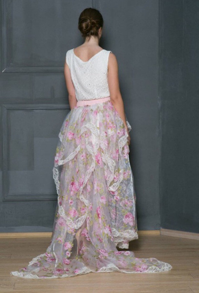 organza detachable skirt