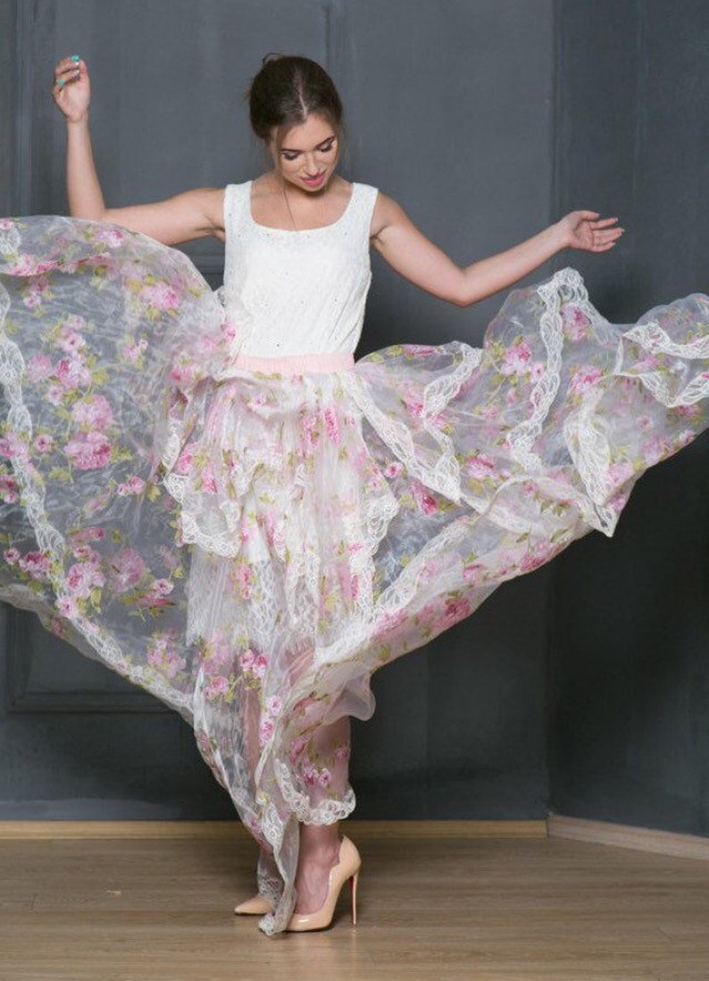 organza detachable skirt
