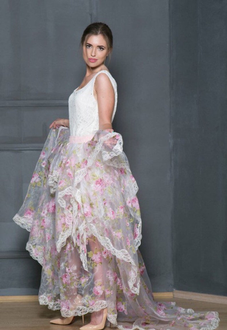 organza detachable skirt