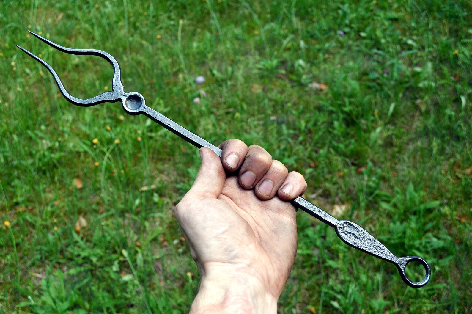 Exquisite BBQ roasting fork blacksmith made / Hand Etsy
