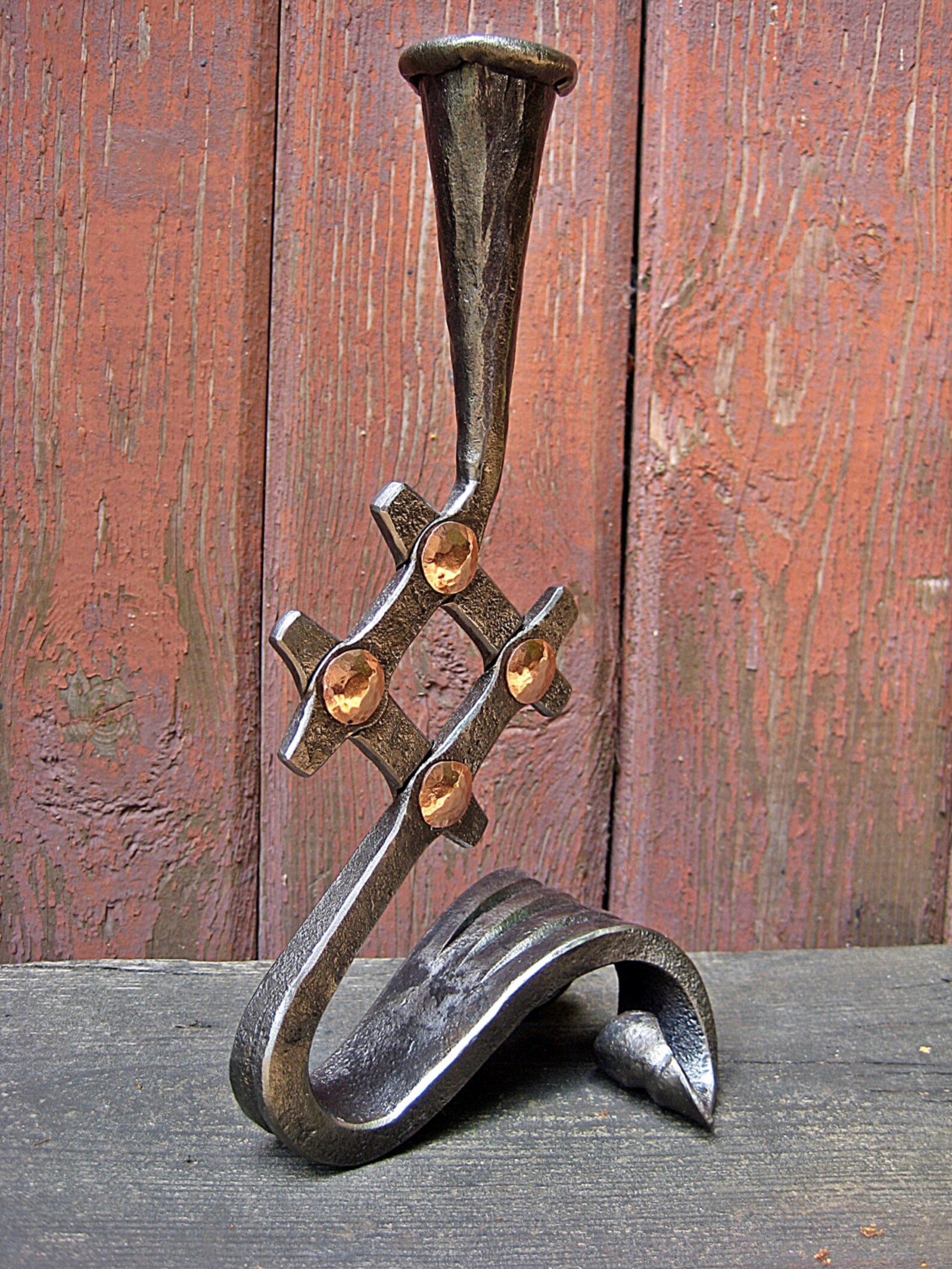 Blacksmith Made Table Candlestick / Hand Candle Holder Etsy