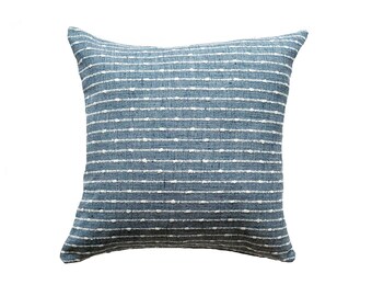 Blue Textured Pillow Cover, Minimalist Pillow Covers, Blue Pillow, Many Sizes, Decorative Pillows