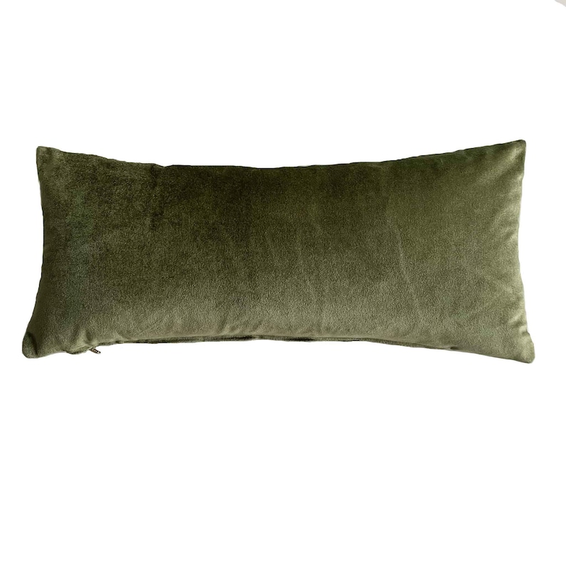 Olive Green Velvet Pillow Cover