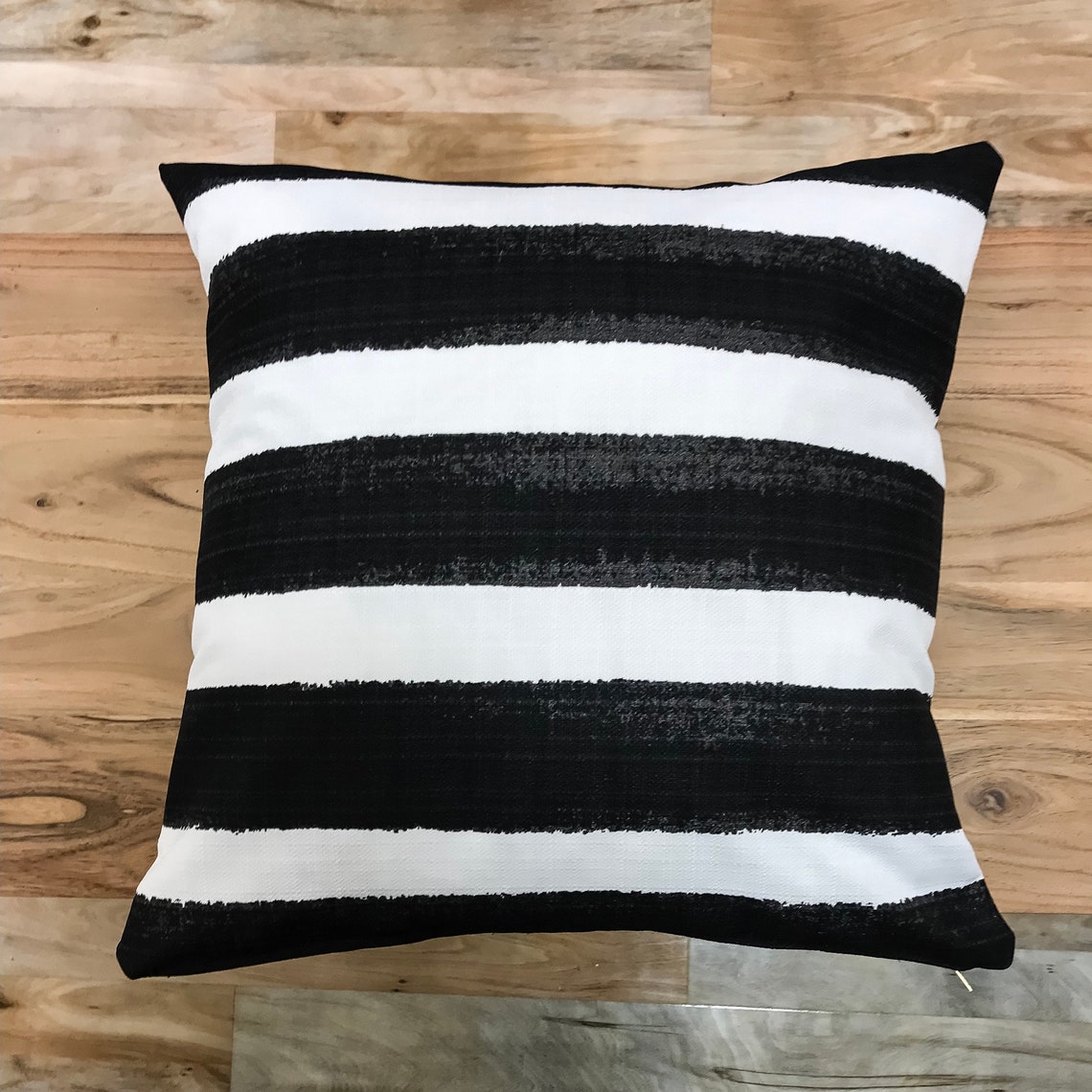 Striped Outdoor Pillow Cover Black and White Modern Outdoor Etsy