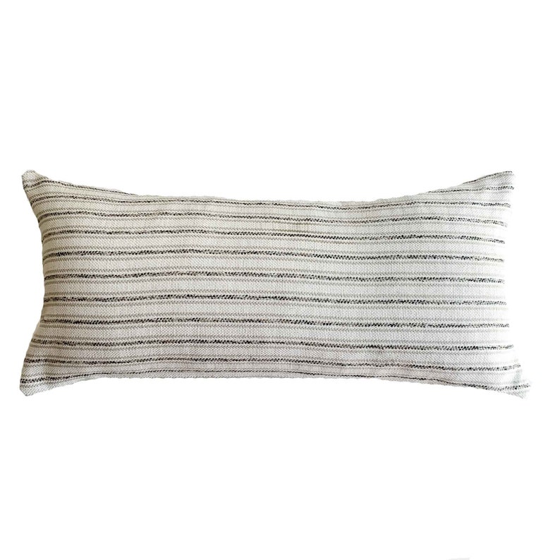 Neutral Stripe Pillow Neutral Texture Pillow Neutral Lumbar Etsy