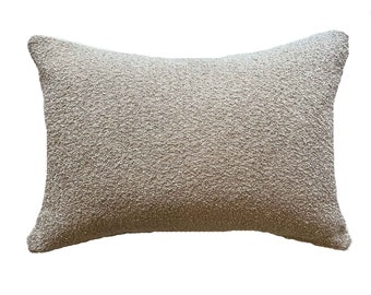 Boucle Long Lumbar Pillows, Boucle Pillows, Oversized Lumbar Pillows, Long Lumbars, Studio Pillows