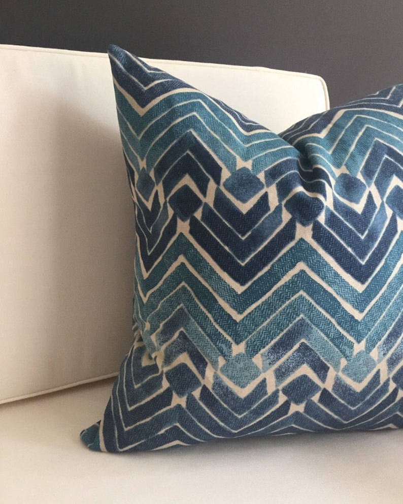 Blue Tribal Pillow Cover SIMONA Indigo Pillow Navy Ikat Etsy