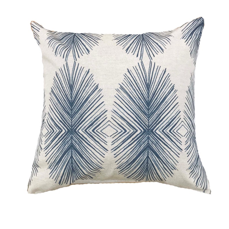 Blue Pillow Cover PABLO Navy Blue Ikat Pillow Cover Navy Etsy