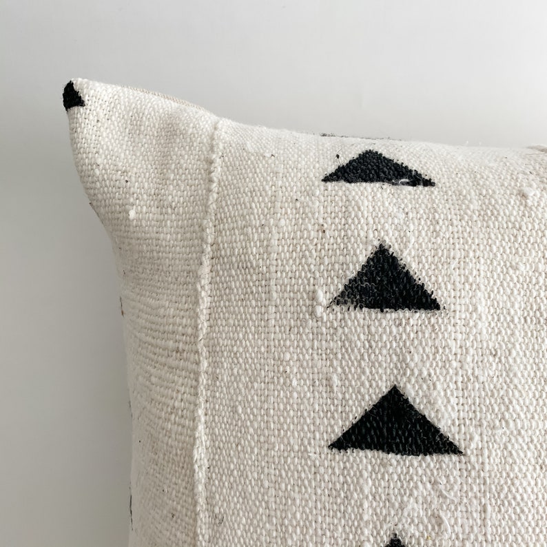 Black and White Mud Cloth Pillows Triangle Mud Cloth Pillows Etsy