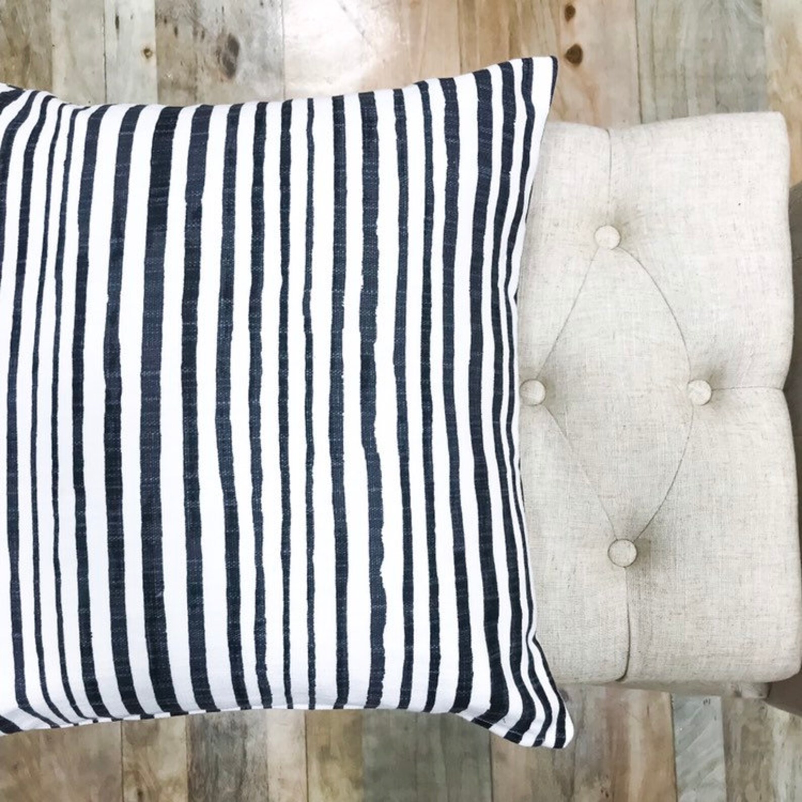 Black Striped Pillow Cover DIEGO Black and White Striped Etsy