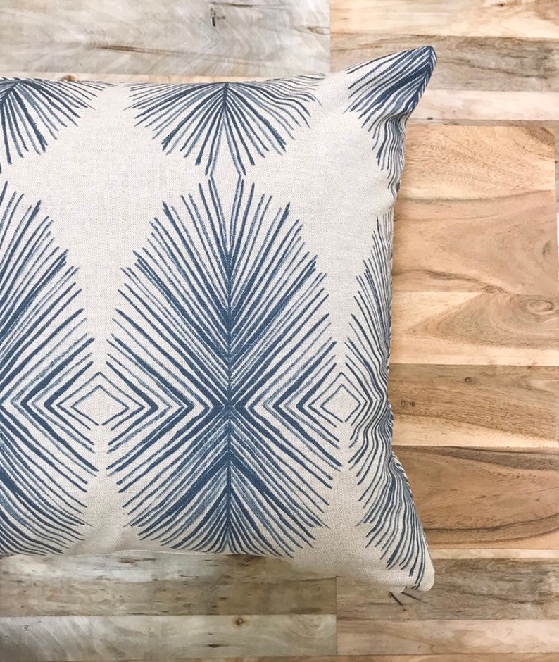 Blue Pillow Cover PABLO Navy Blue Ikat Pillow Cover Navy Etsy