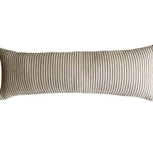 Long Lumbar Bed Pillows Black Stripe Long Lumbar Pillows Etsy