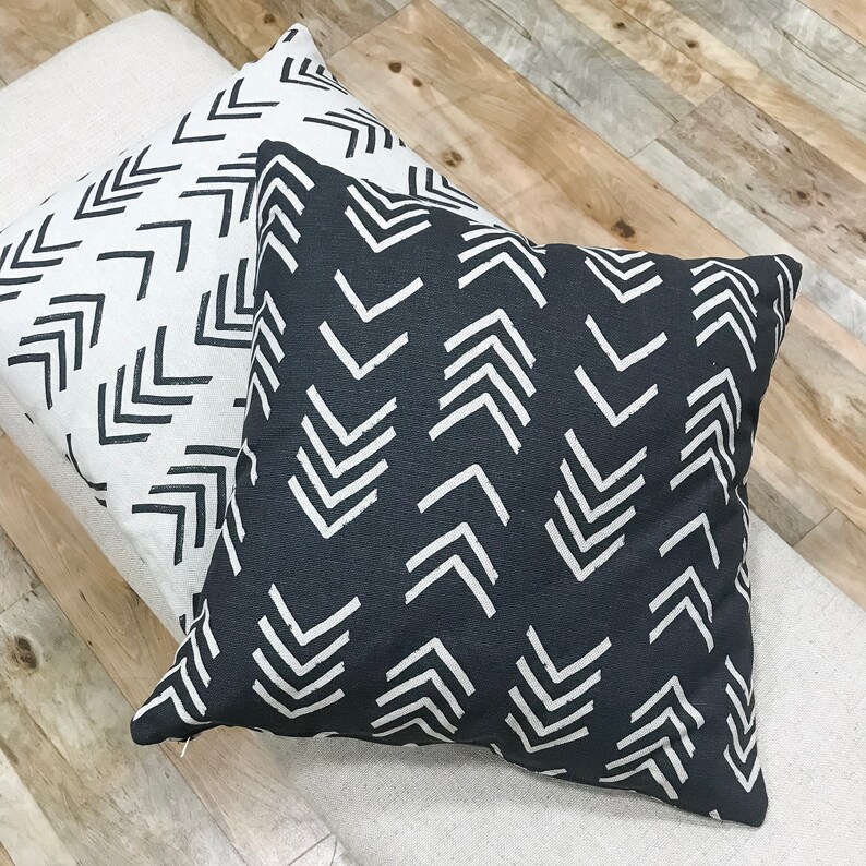 Boho Black Pillow PROSPER Black Pillow Case Black Tribal Etsy