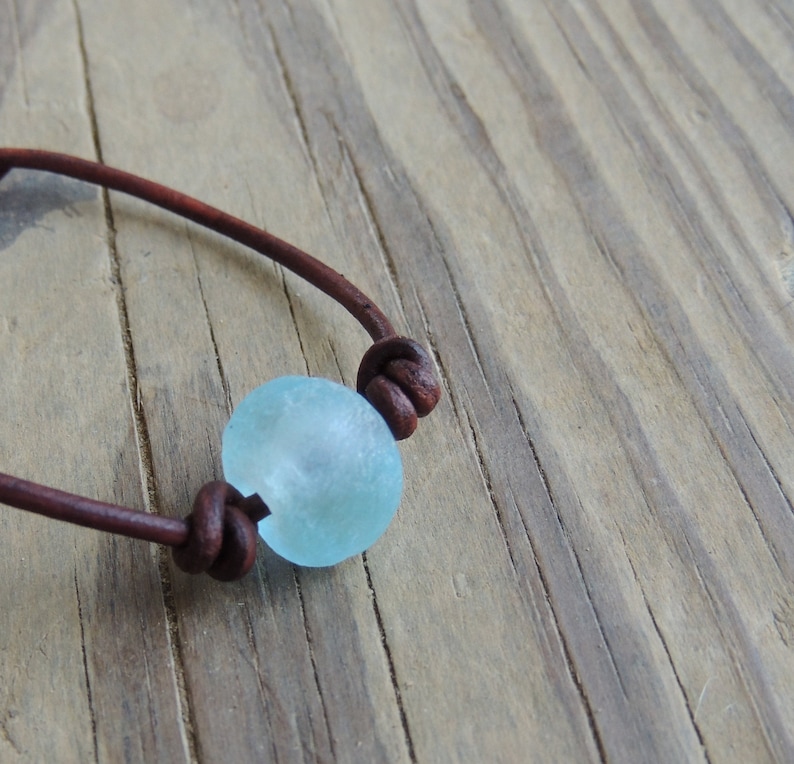 Mens necklace Mens Leather Necklace Mens Boho Necklace Leather Necklace for Men Mens Surfer Necklace image 6