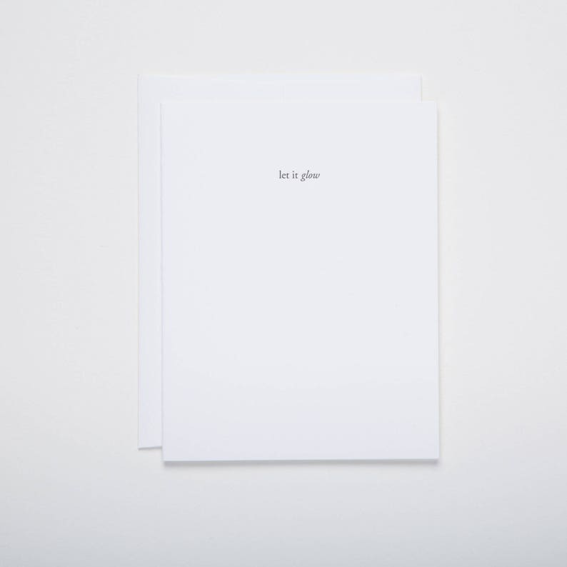 Happy Hannukah Let it glow Hannukah card Festival of Lights by Of Note Stationers Jewish Holiday Cards Letterpress holiday card