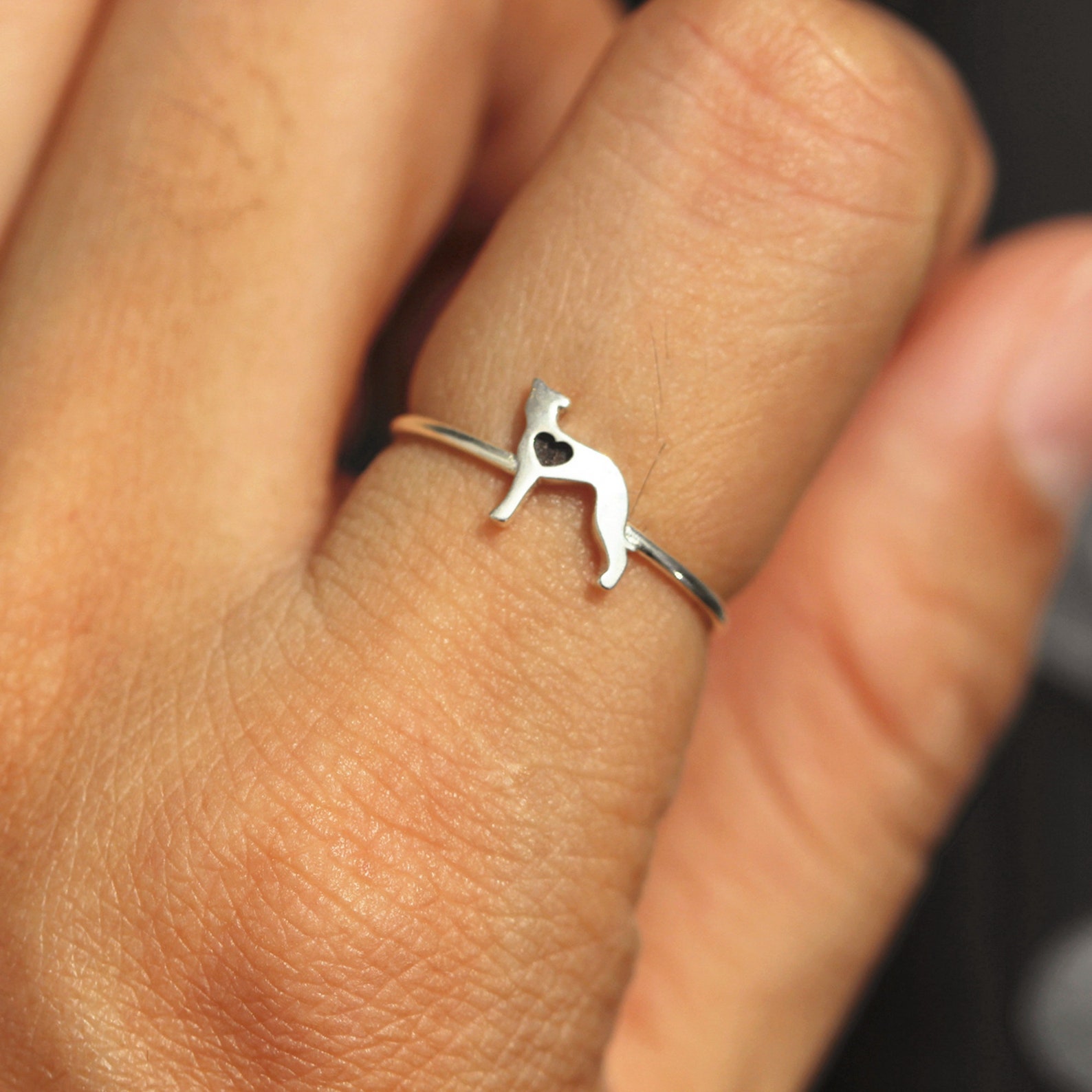 Sterling Silver Greyhound Dog Ringgreyhound Jewelrysilver Etsy