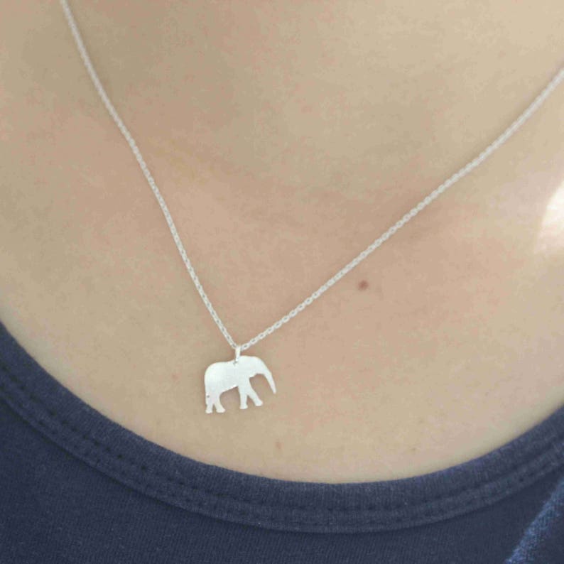 tiny elephant necklace