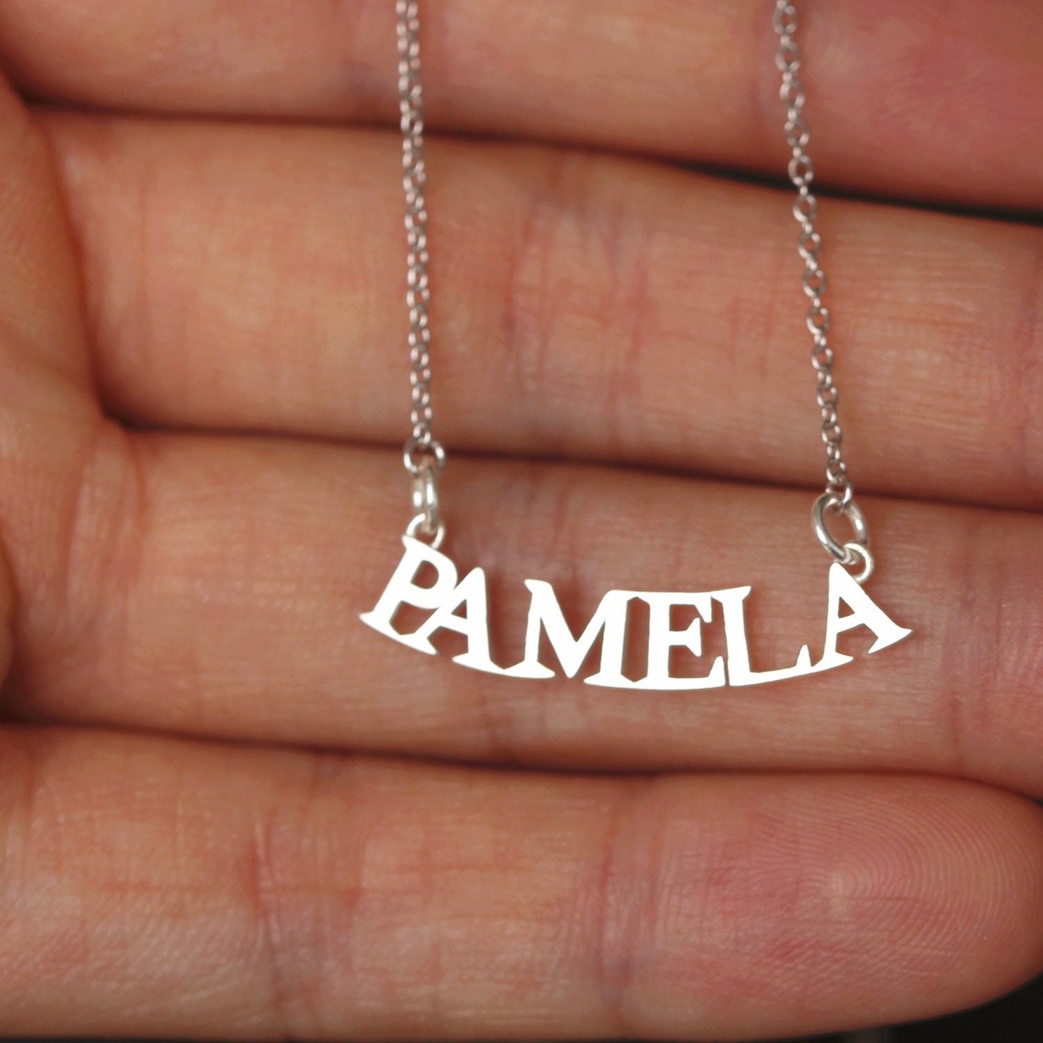 Dainty Custom Name Necklacecustom Word 
