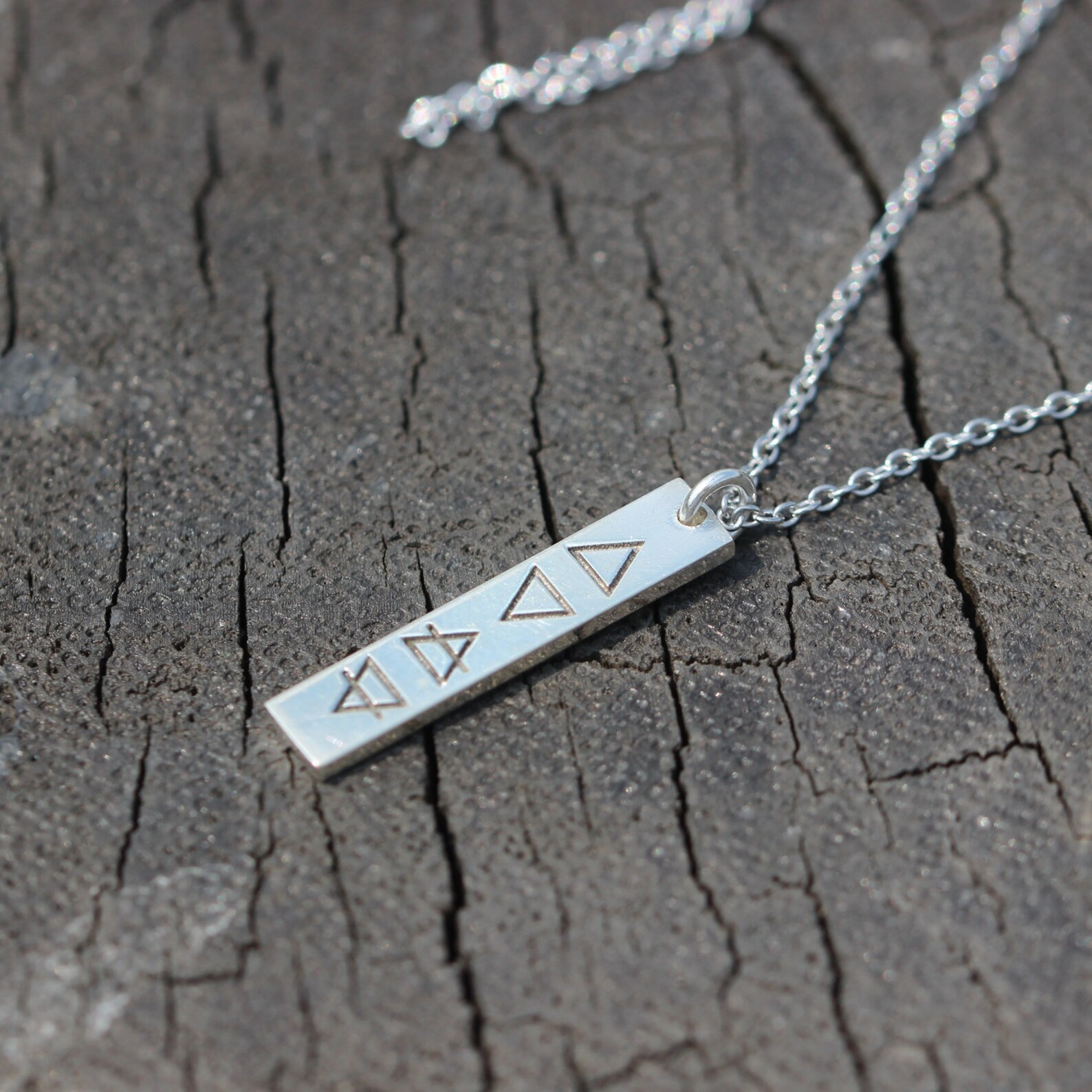 Natural Elements necklacesterling silver Earth Element Etsy