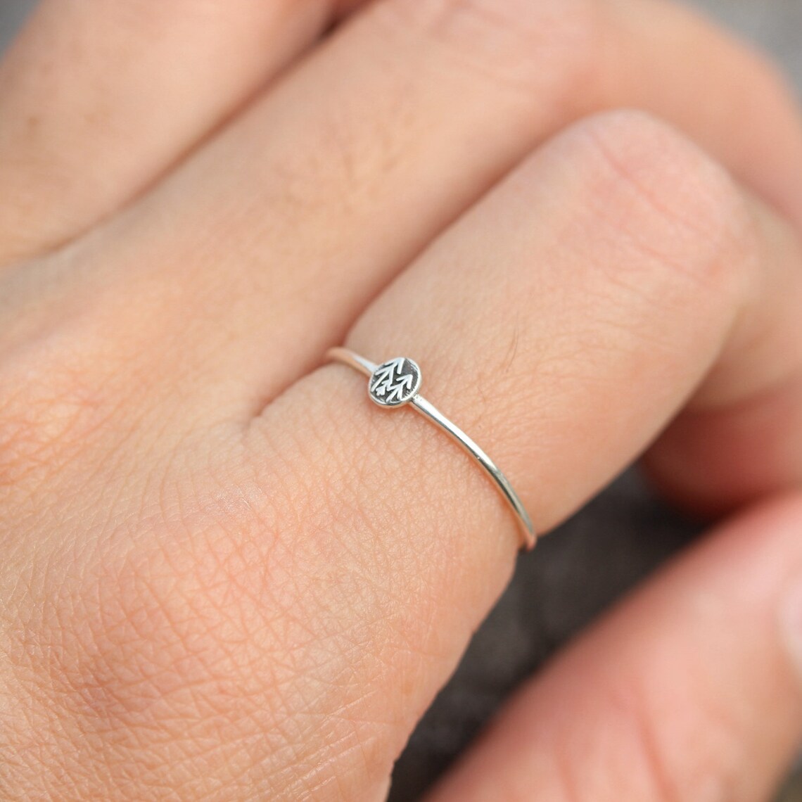 Sterling Silver Pine Tree Ring Forest Silver Etsy Canada