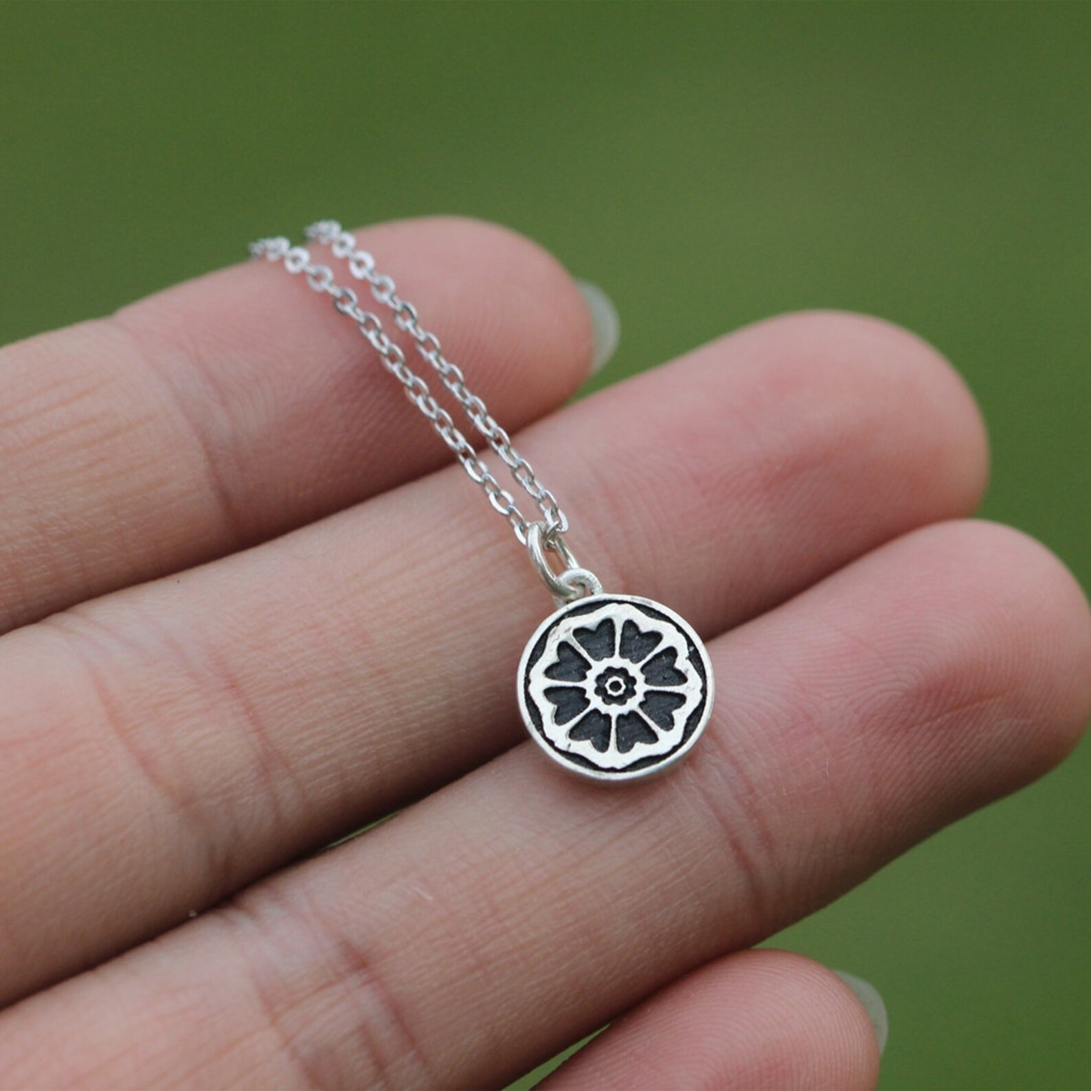 925 sterling silver White Lotus necklace