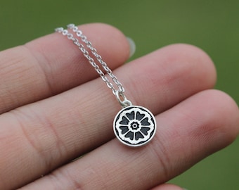925 Sterling Silver White Lotus Necklace Etsy