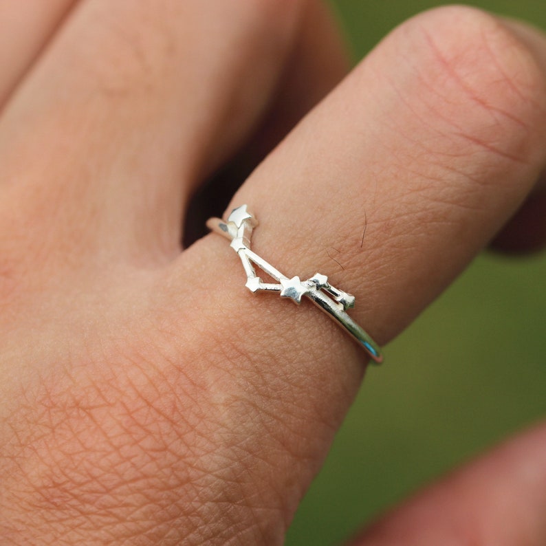 925 sterling silver LIBRA ringLIBRA jewelrystar ring Etsy