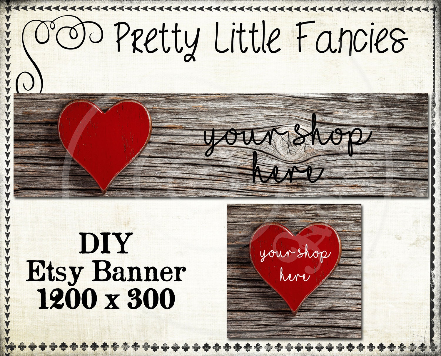 Etsy Shop Banner DIY Banner Template Premade Etsy Store Large Etsy