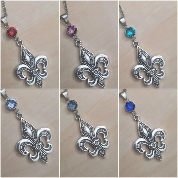 Piofiore Fated Memories Inspired Fleur-De-Lis Pendant Necklace (Dante, Gilbert, Yang, Orlok, Nicola & Lili)