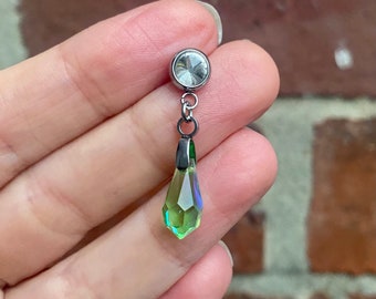 Final Fantasy VII 7 REMAKE REBIRTH young guide Tifa Lockheart green crystal cosplay earrings