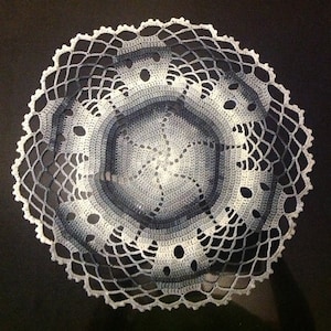 Beautiful Crochet doily with ghosts