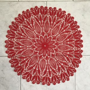 Beautiful very fine crochet table center / doily.