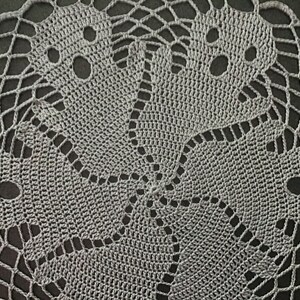 Crochet doily with ghosts image 3