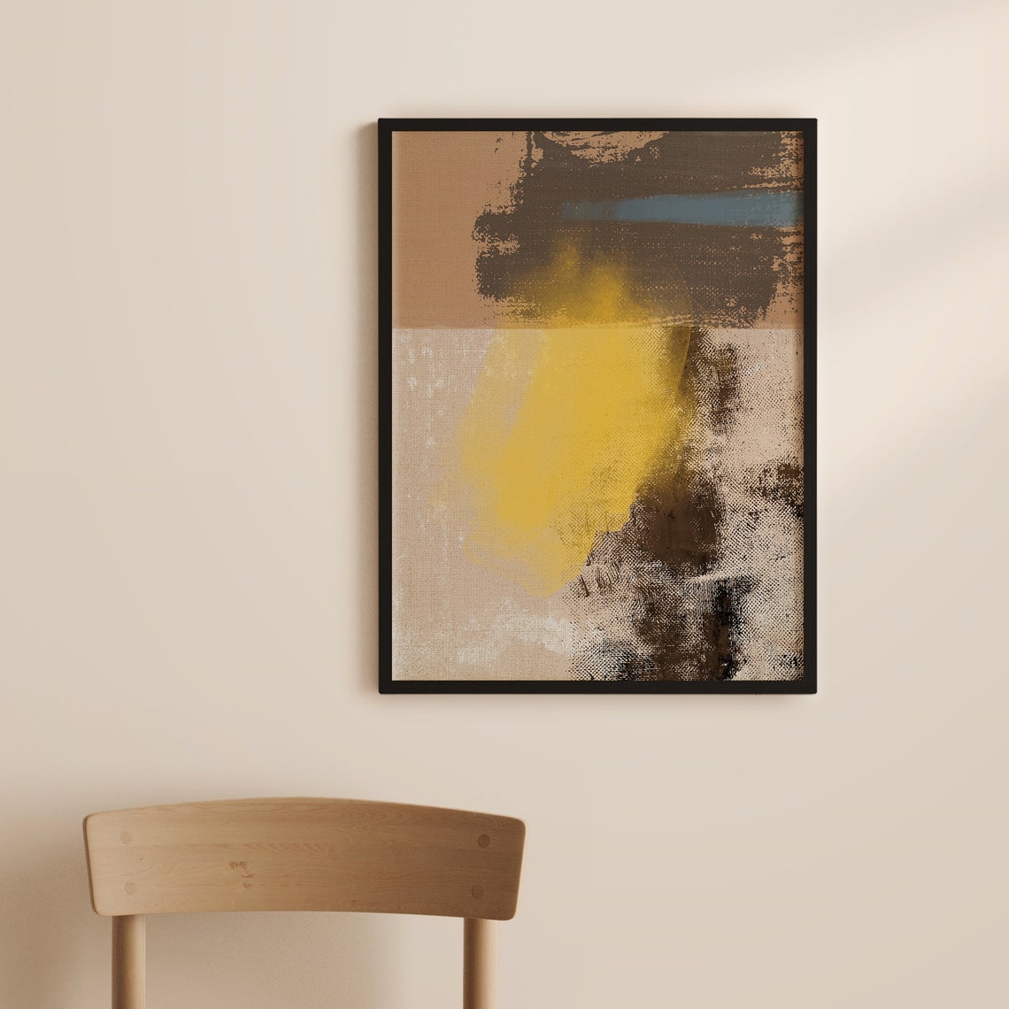 Erde Ton abstrakte Kunst gelb Beige Druck neutrale Farbe | Etsy