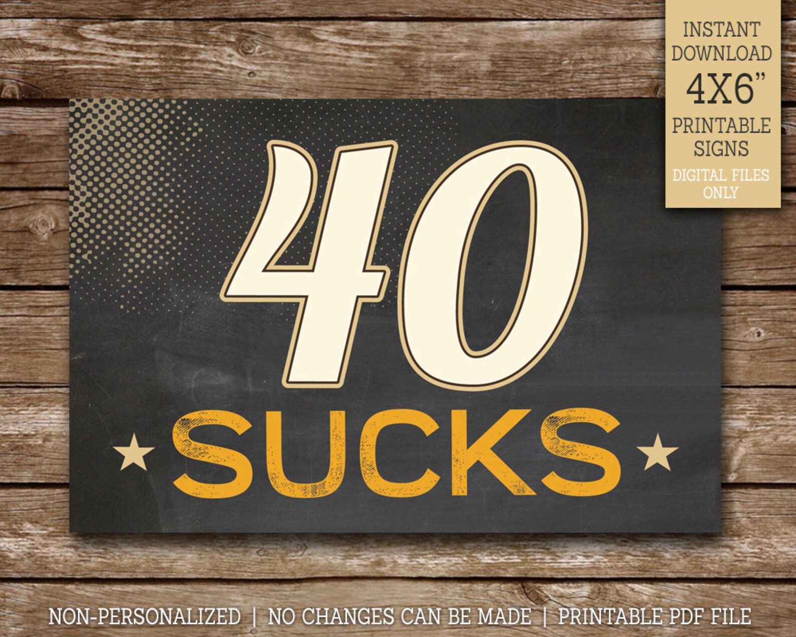 40th Birthday Signs 40 Sucks 40 Rocks 40 Blows 40 Can Kiss | Etsy