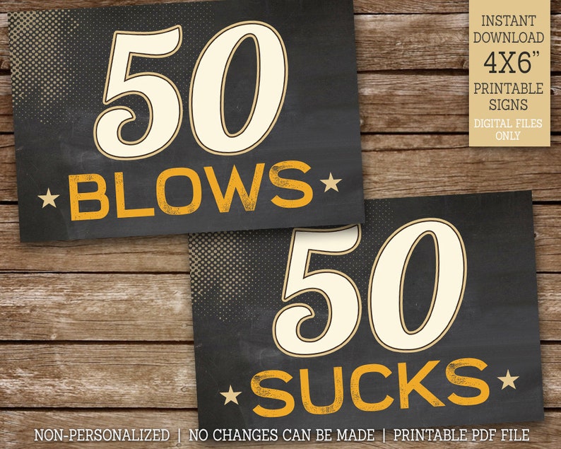 6 Chalk Style Signs 50th Party Decor Printable 50 Sucks 50 Rocks Kiss Your 40 S Goodbye Cheers To 50 Years 50 Blows Banners Signs Paper Party Supplies Jewellerymilad Com 6 Chalk Style Signs 50th Party Decor Printable 50 Sucks 50 Rocks Kiss Your 40 S Goodbye Cheers To 50 Years 50 Blows Banners Signs Paper Party Supplies Jewellerymilad Com