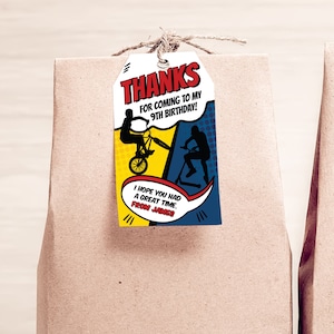Editable Riding Birthday Merci Tags BMX Biker Scooter Party Favor Tag Modèle IMPRIMABLE Téléchargement instantané Corjl BS1