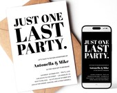 Leaving Party Invitation | Farewell Going Away Just One Last Party Minimal Invite | Printable Phone Template | Instant Download FAR1